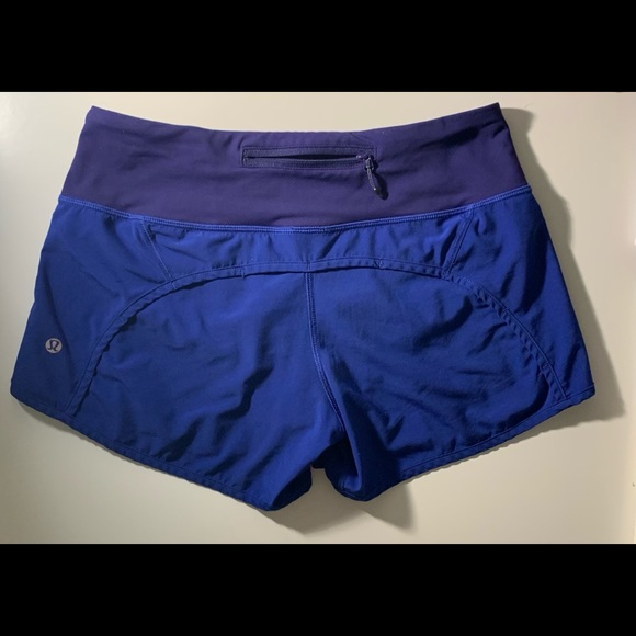 Lululemon 2.5" Speed Up Short royal blue sz 4 - Picture 2 of 4